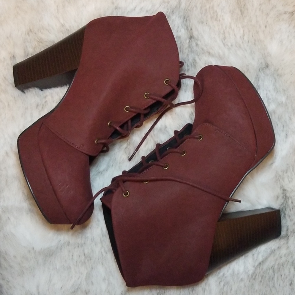 Burgundy Booties - Picture 1 of 5